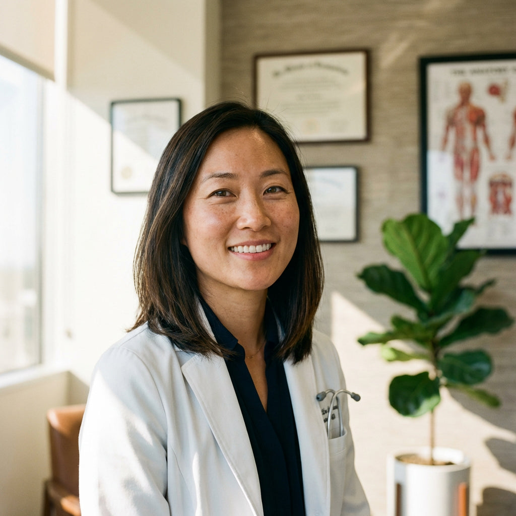 Dr. Sarah Chen MD dermatologist portrait