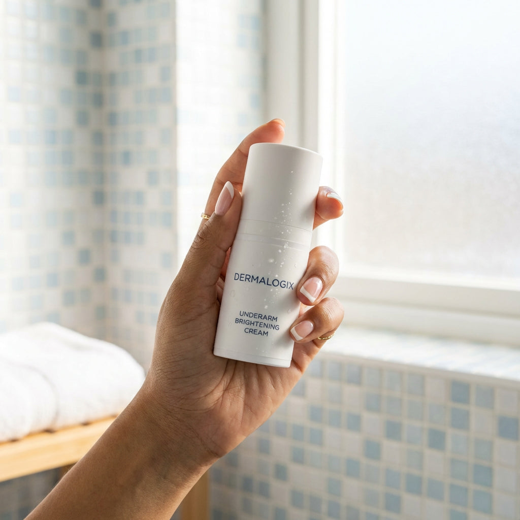 Dermalogix held in hand - lifestyle shot