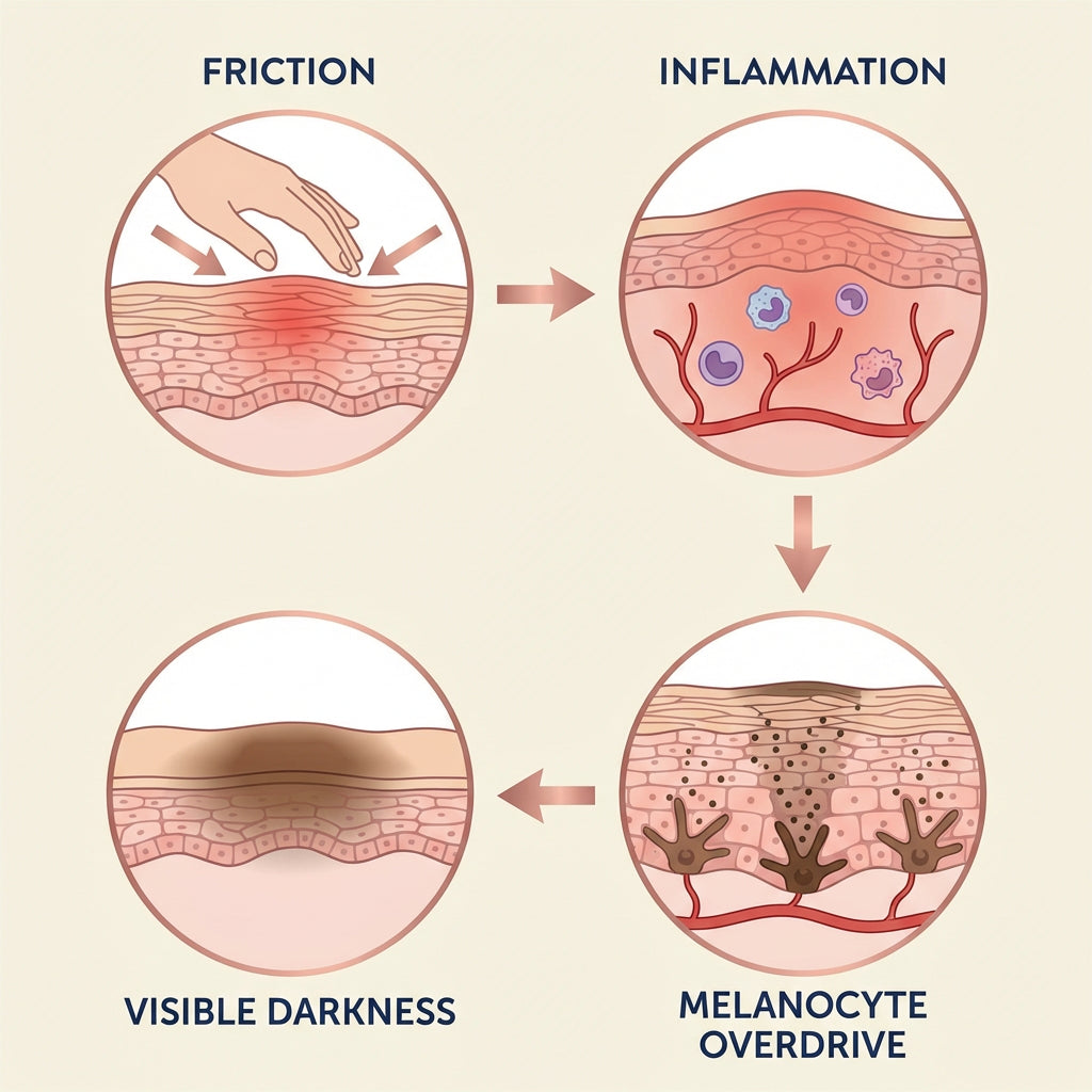 Underarm melanin cycle diagram