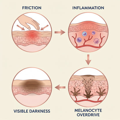 Underarm melanin cycle diagram