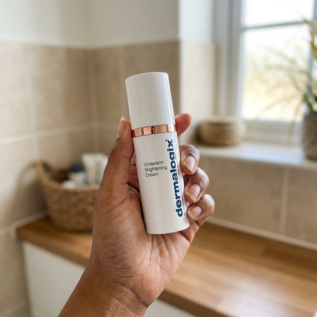 Dermalogix UGC review held in bathroom